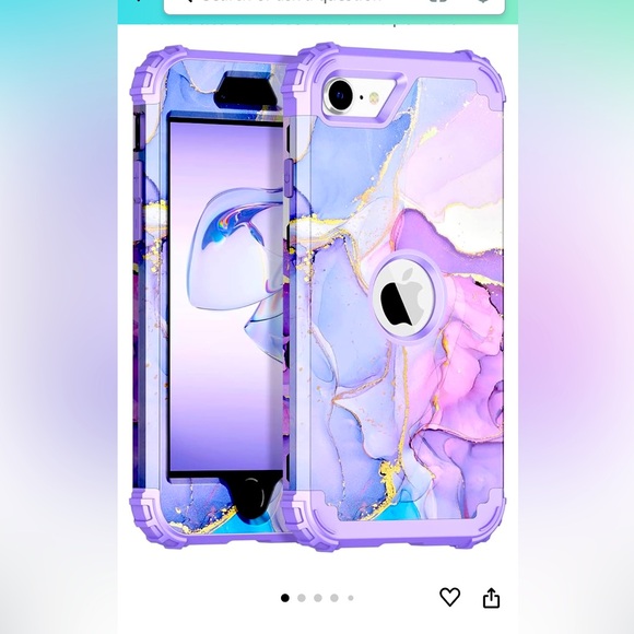 iPhone SE 2022/2020 Case, Heavy Duty Shockproof Protection Hard Plastic+Silicone - Picture 1 of 2